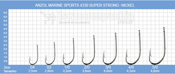 Anzol Marine Sports 4330 Spuer Strong N4/0 e N5/0