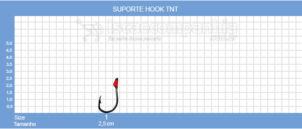 Suporte Hook Duplo TNT - 2,5cm - 3 unidades