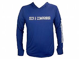 Camiseta Poliamida Isca e Companhia Azul Marinho - Com Capuz e Luvinha FPS 50+