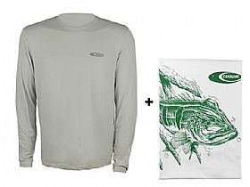 Camiseta Cardume Softline Areia - Com Proteo Uva/Uvb 50+ Fps + Buff