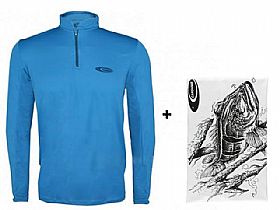 Camiseta Cardume Fisherman Azul - Com Proteo Uva/Uvb 50+ Fps + Buff