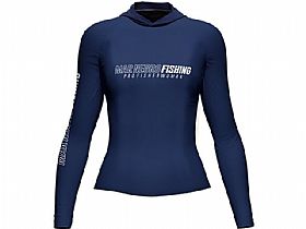 Camiseta Feminina Poliamida Mar Negro 49430 Azul Marinho - Com Capuz