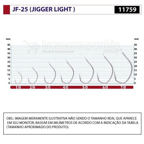 Anzol Owner Ligger Light JF-25 - p/ Suport Hook