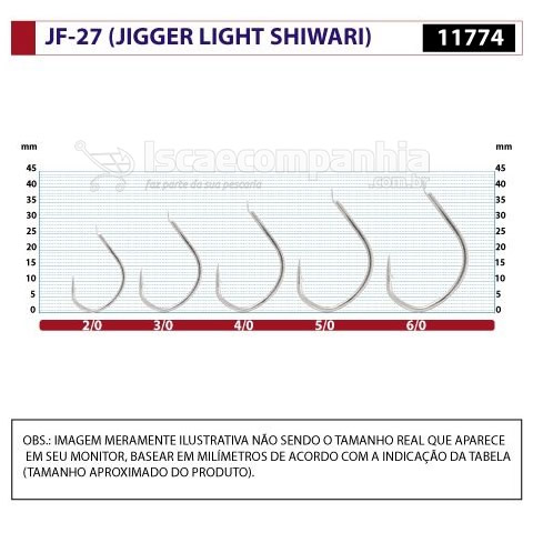 Anzol Owner Jigger Light Shiwari JF-27 (11774) - para Suport Hook