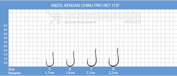 Anzol Kenzaki Chinu Pro Black 113F