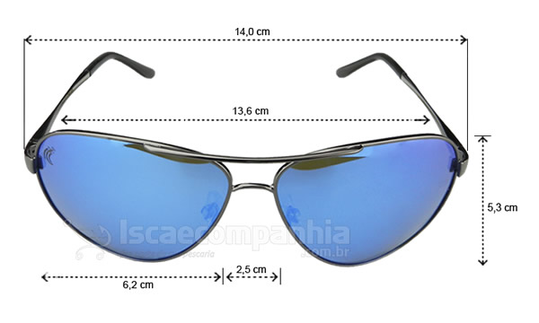 Óculos Polarizado Express Badejo - Azul Espelhado