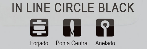 Anzol Crown In Line Circle Black - C/06UN