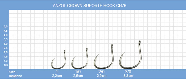 Anzol Crown Suporte Hook CR76 - C/06UN
