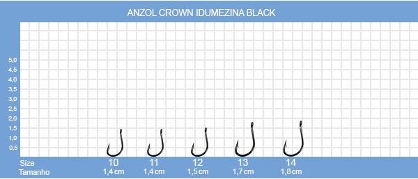 Anzol Crown Idumezina Black - C/10UN