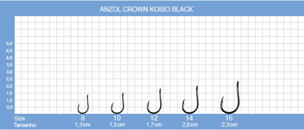 Anzol Crown Koiso Black - C/10UN