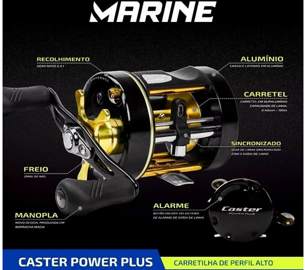 Carretilha Marine Sports Caster Power 400 PLUS