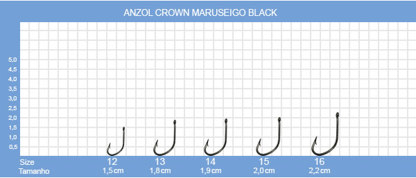 Anzol Crown Maruseigo Black - C/10UN