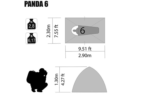 Barraca Nautika Panda 6 Pessoas